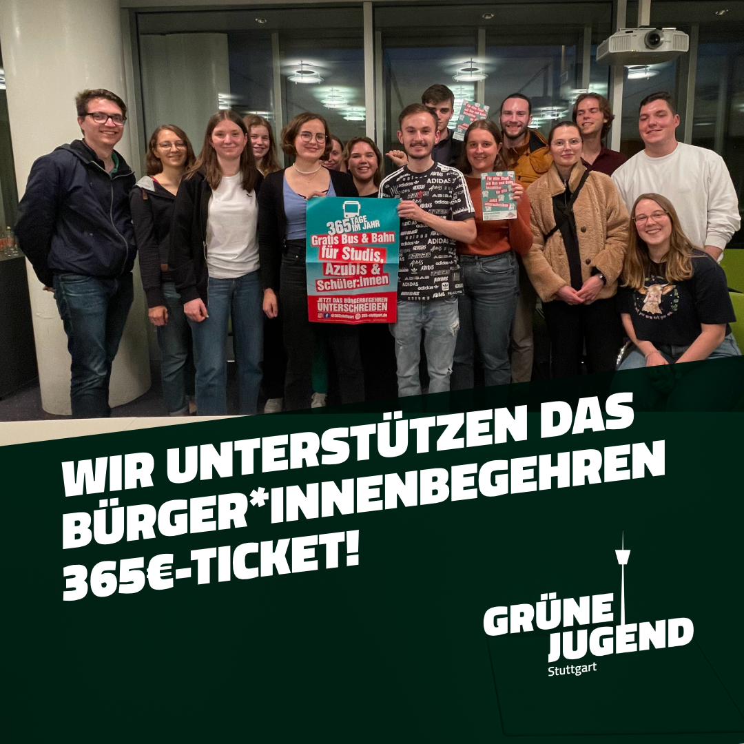 Grüne Jugend Stuttgart unterstützt die Kampagne 365stuttgart